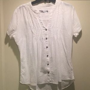 Prana white button down blouse